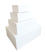 Load image into Gallery viewer, White Magnetic Gift Box stack of different sizes
