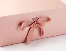 Load image into Gallery viewer, Rose Gold Extra Large Luxury Magnetic Gift Box with ribbon zoom
