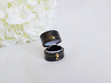 Load image into Gallery viewer, Black Vintage Style Traditional Heirloom Single Ring Box title
