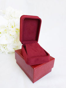 Red Luxury Suede Pendant Box stack