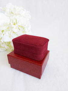 Red Luxury Suede Pendant Box stack