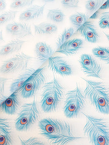Luxury Peacock Feather Tissue Paper 5 sheets